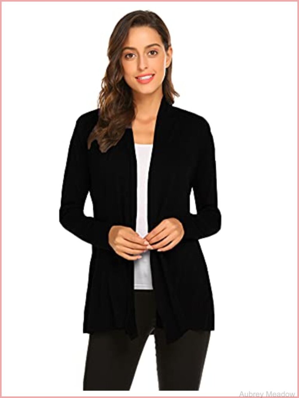 Lightweight Viscose Cardigan Open Front Long Sleeve Women Knit Duster